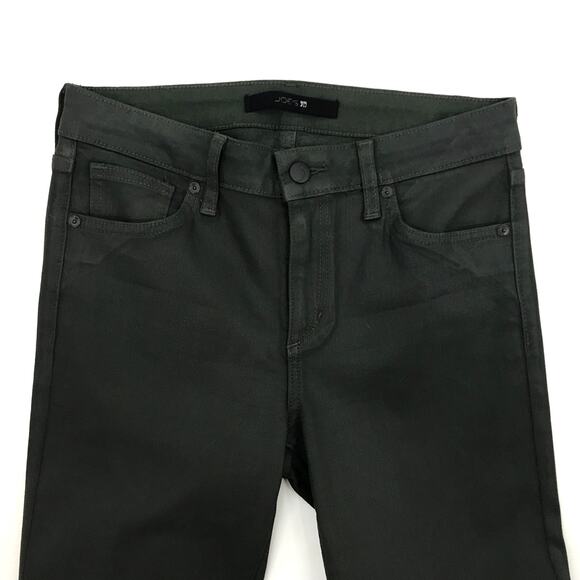 Joe's Jeans Green Waxed Skinny Jeans Size 27 - Picture 2 of 6
